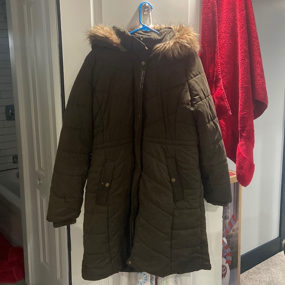 Olive green coat